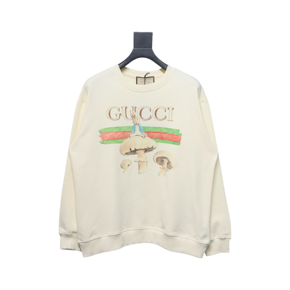 Gucci 24Fw Funny Cartoon Series Printed Round Neck Sweatshirt Mushroom