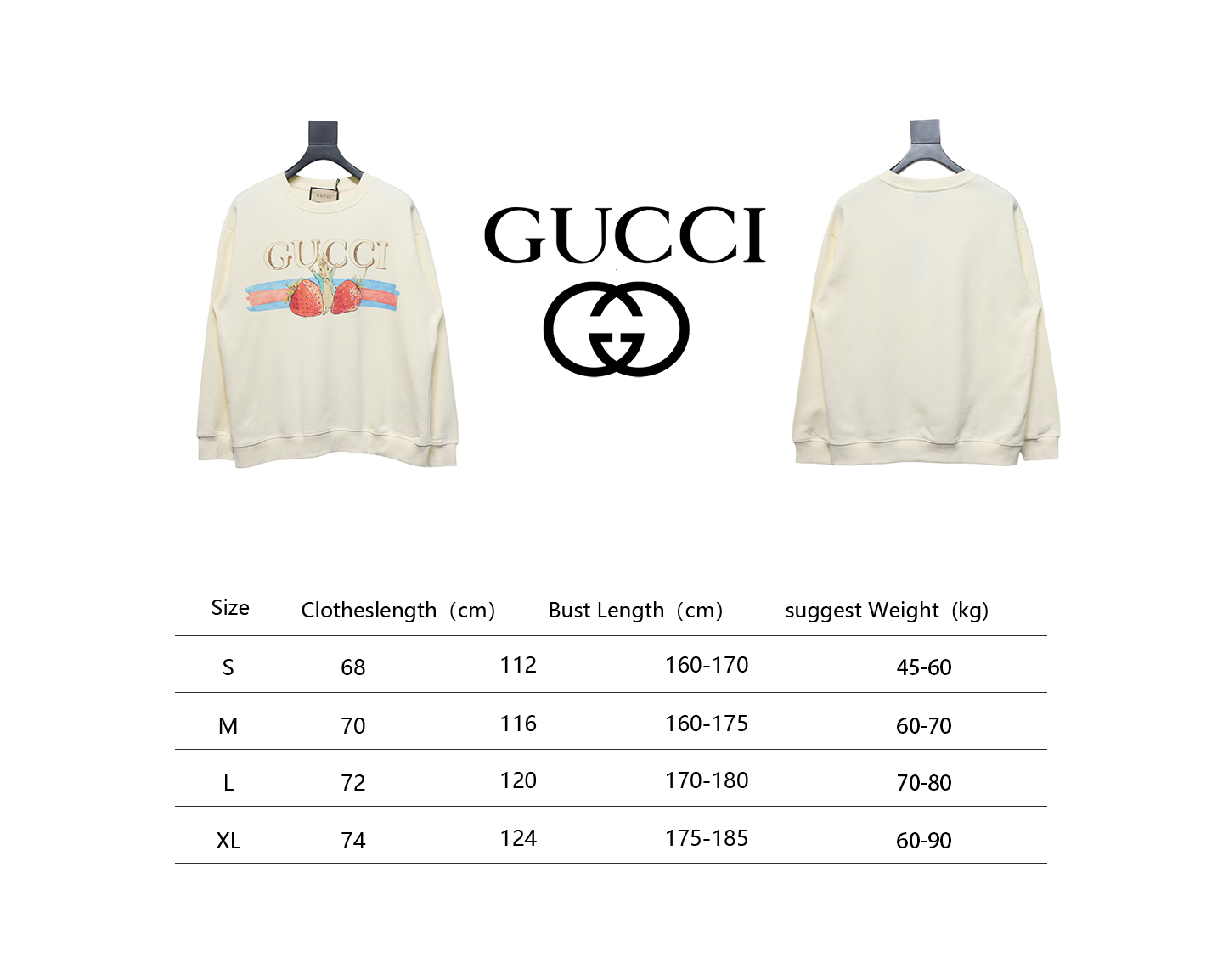 Gucci 24Fw Funny Cartoon Series Printed Round Neck Sweatshirt Strawberry
