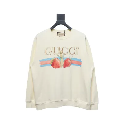 Gucci 24Fw Funny Cartoon Series Printed Round Neck Sweatshirt Strawberry 01