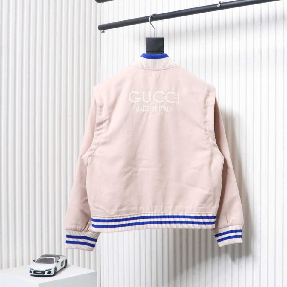 Gucci 24Fw G Letter Embroidered Baseball Jacket