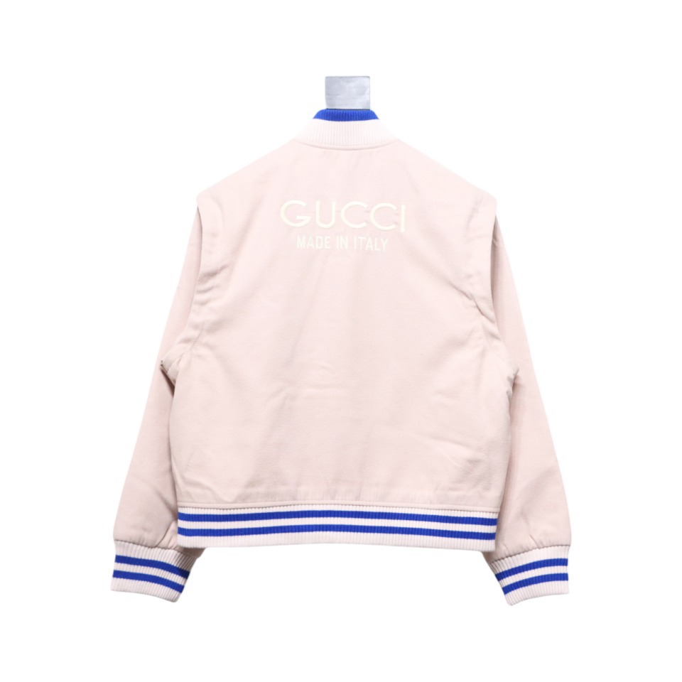 Gucci 24Fw G Letter Embroidered Baseball Jacket