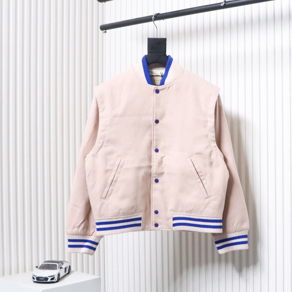 Gucci 24Fw G Letter Embroidered Baseball Jacket