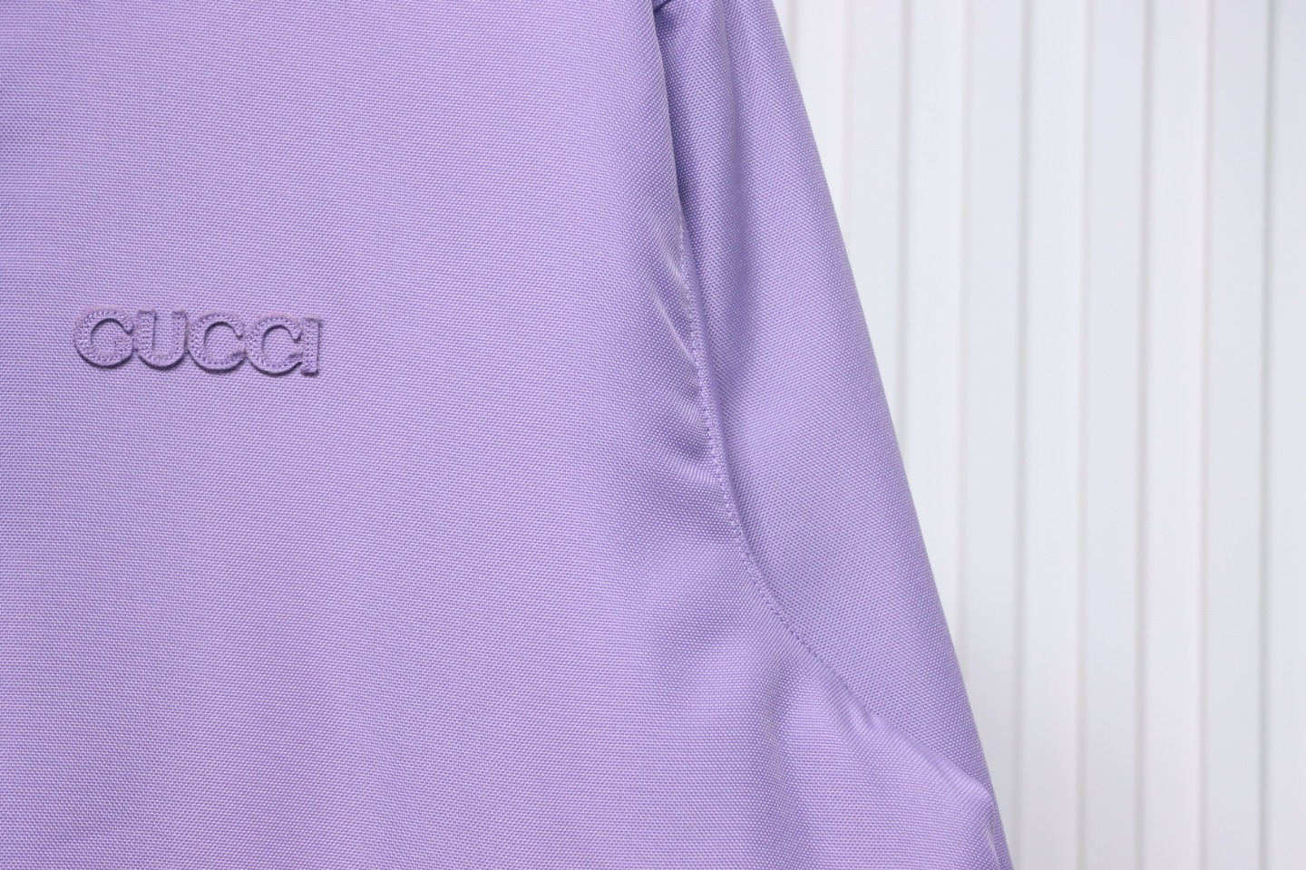 Gucci 24Fw G Letter Gray Purple Double-Sided Hooded Jacket