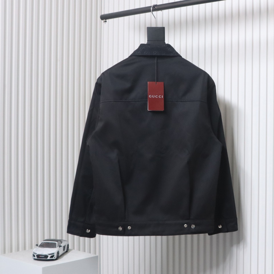 Gucci 24Fw G Patch Small Logo Double-Sided Jacket Black