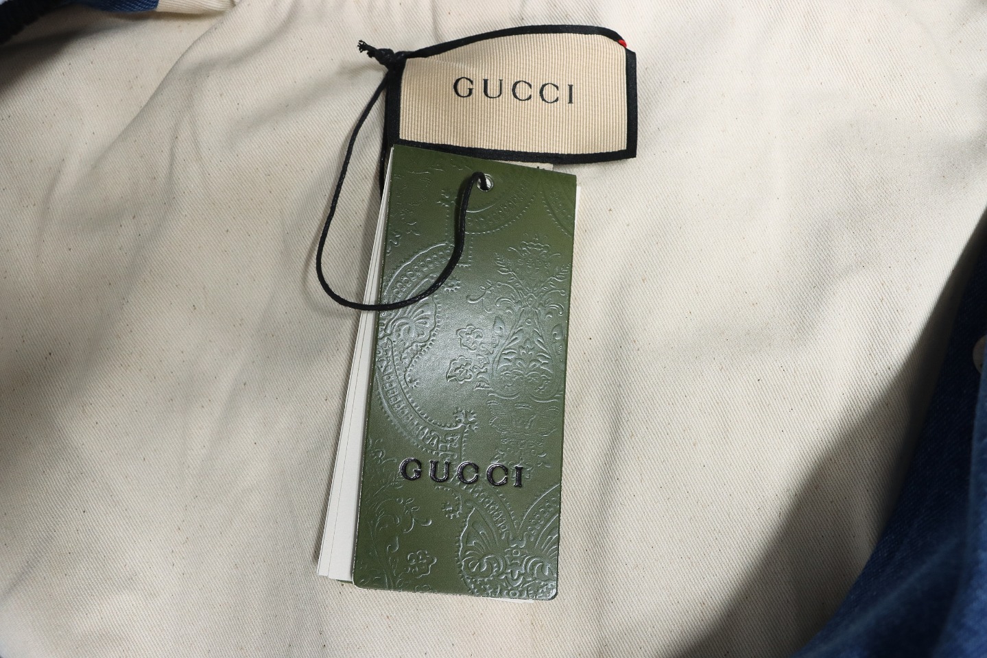 Gucci 24Fw Graffiti Cherry Denim Baseball Jacket