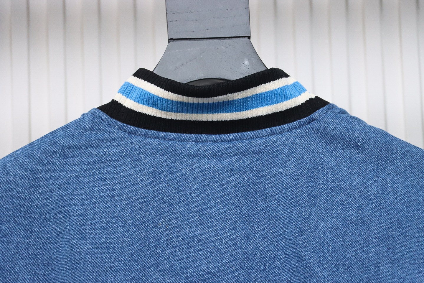 Gucci 24Fw Graffiti Cherry Denim Baseball Jacket