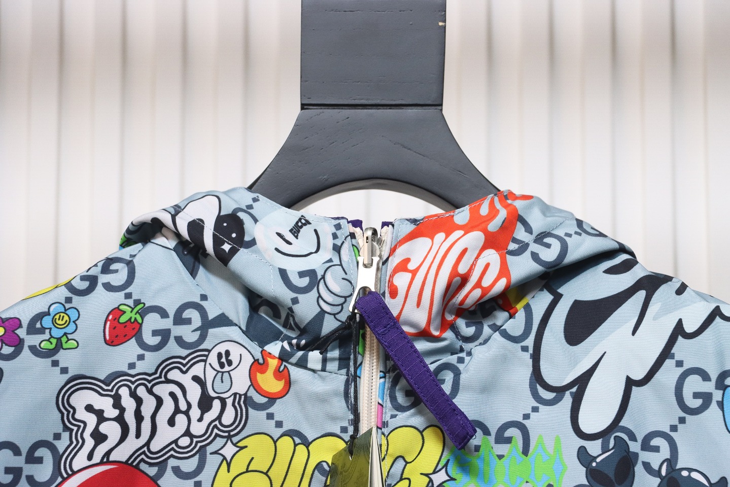 Gucci 24Fw Graffiti Reversible Hooded Jacket