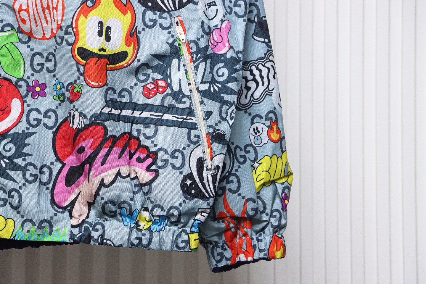 Gucci 24Fw Graffiti Reversible Hooded Jacket