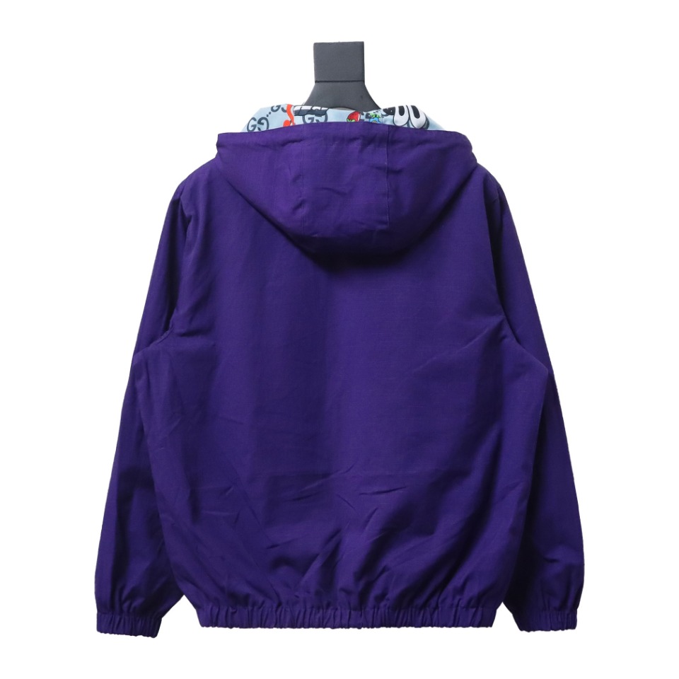 Gucci 24Fw Graffiti Reversible Hooded Jacket