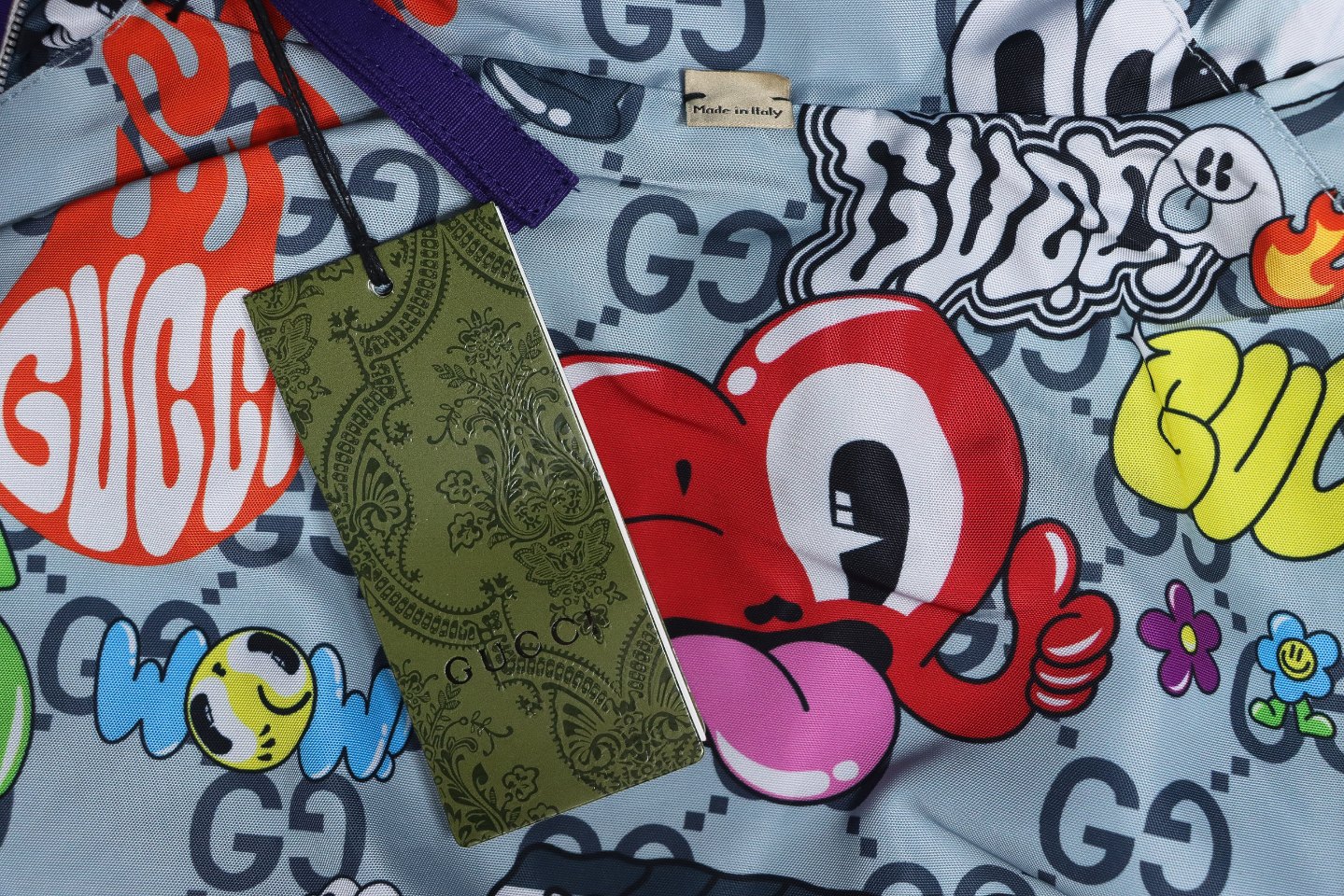 Gucci 24Fw Graffiti Reversible Hooded Jacket