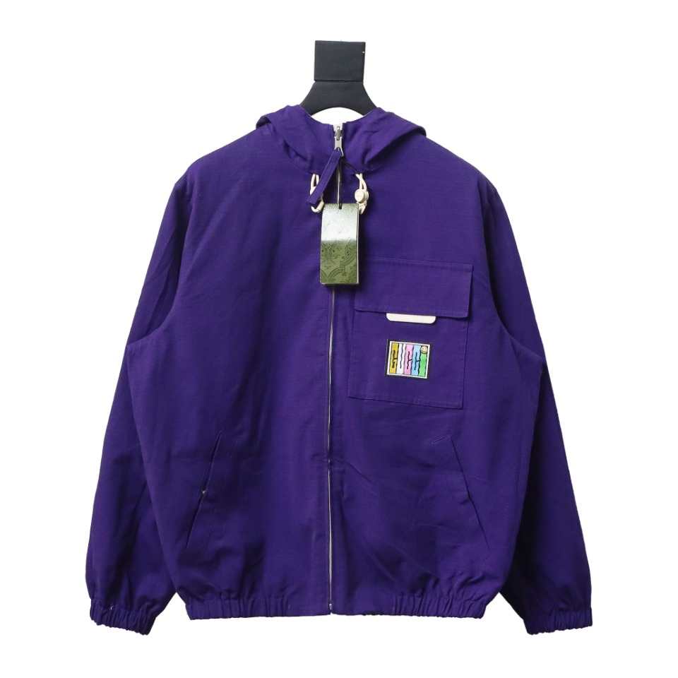 Gucci 24Fw Graffiti Reversible Hooded Jacket