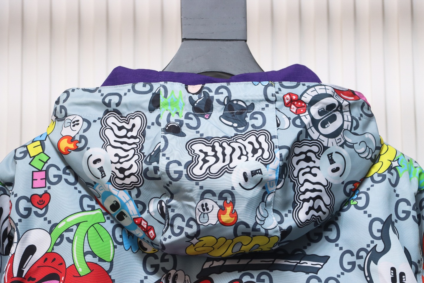 Gucci 24Fw Graffiti Reversible Hooded Jacket