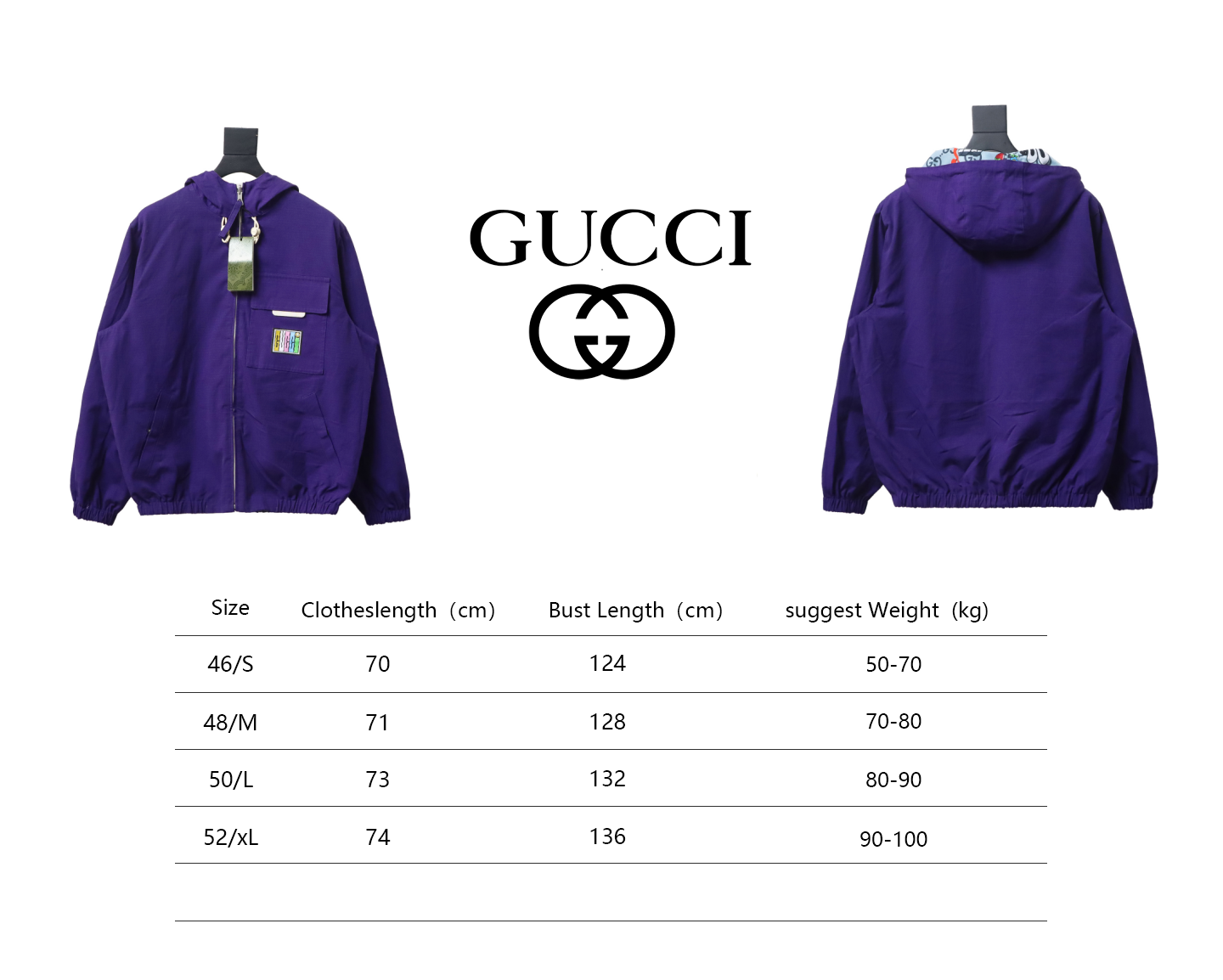 Gucci 24Fw Graffiti Reversible Hooded Jacket