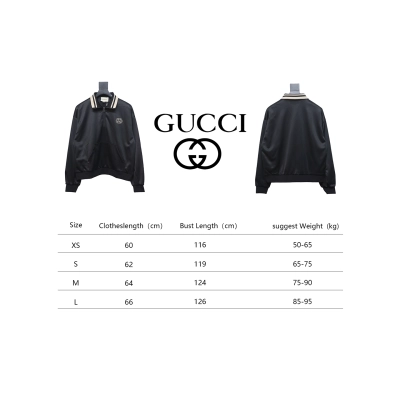 Gucci 24FW Hollow Double G Embroidery Half Zip School Uniform Jacket 02