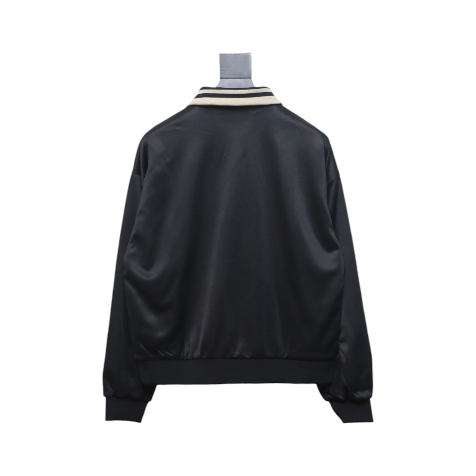 Gucci 24FW Hollow Double G Embroidery Half Zip School Uniform Jacket