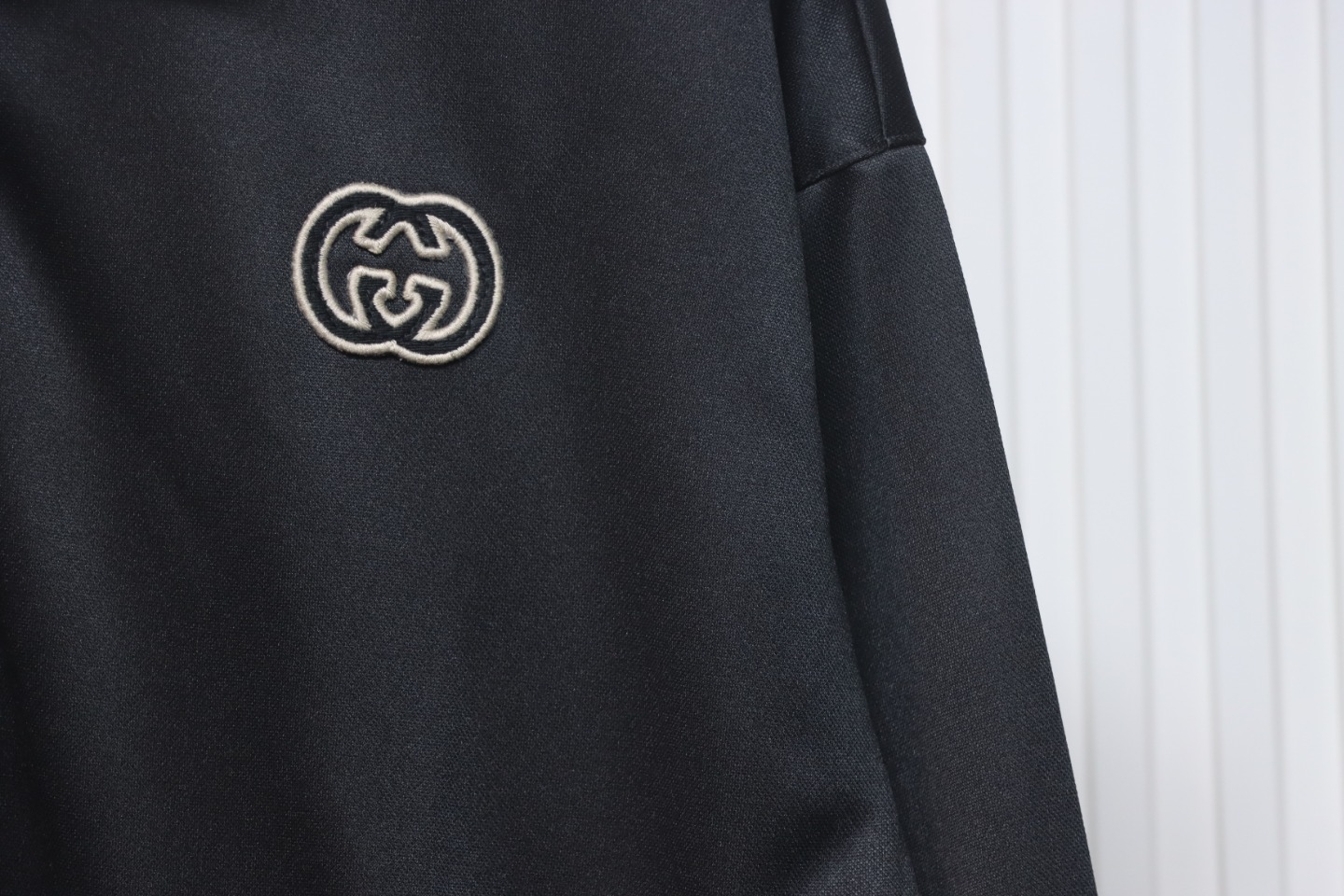 Gucci 24FW Hollow Double G Embroidery Half Zip School Uniform Jacket