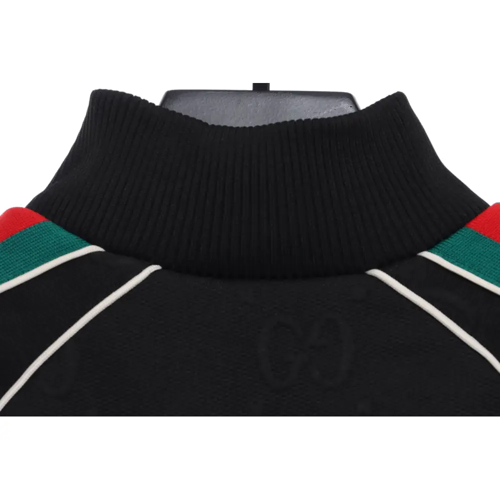 Gucci Classic Red And Green Obscure Jacquard Jacket