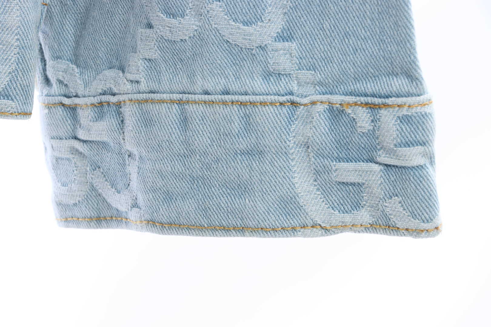 Gucci Coconut Tree Embroidered Denim Jacket