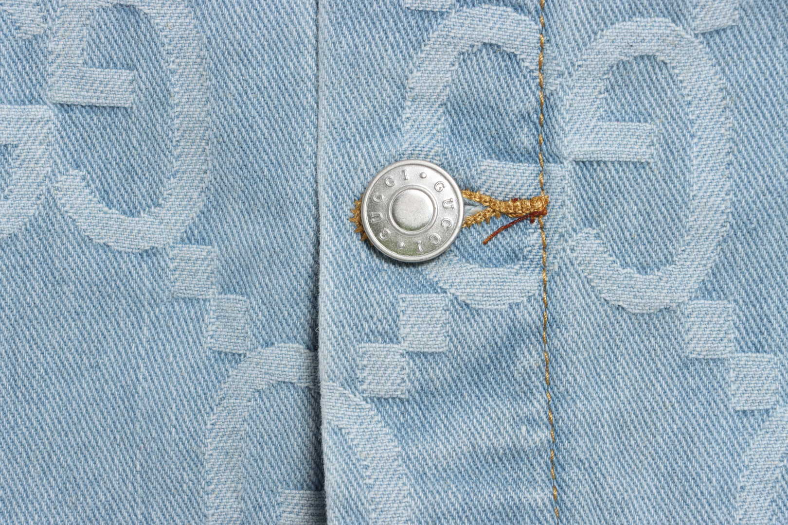 Gucci Coconut Tree Embroidered Denim Jacket