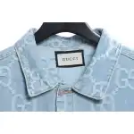 Gucci Coconut Tree Embroidered Denim Jacket