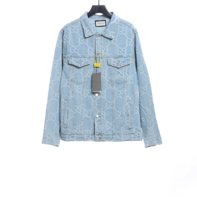 Gucci Coconut Tree Embroidered Denim Jacket 01