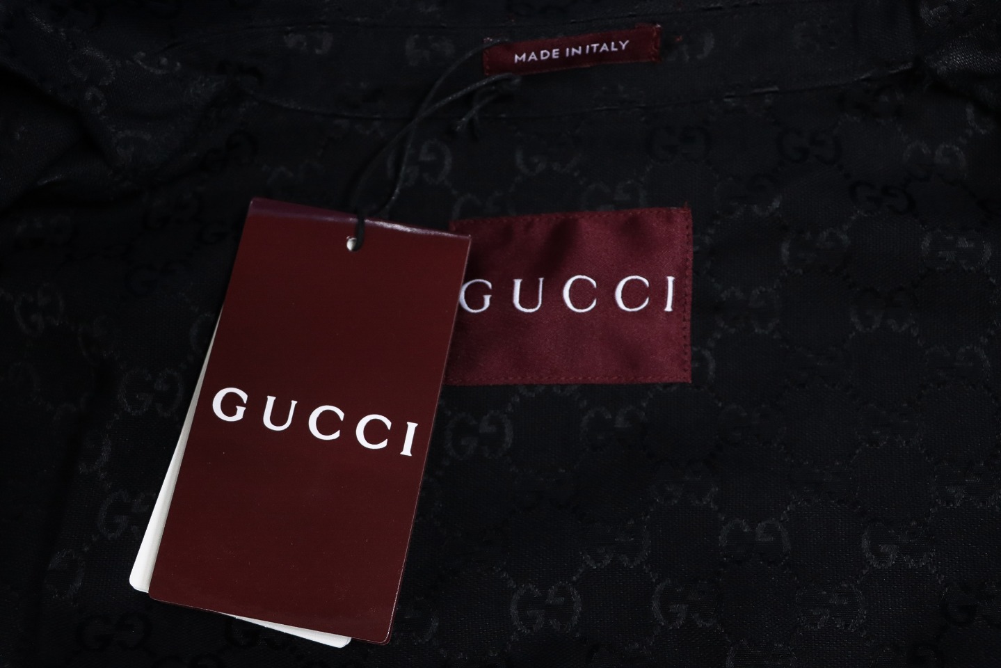 Gucci Double G All Over Print Multi-Pocket Lapel Jacket Black