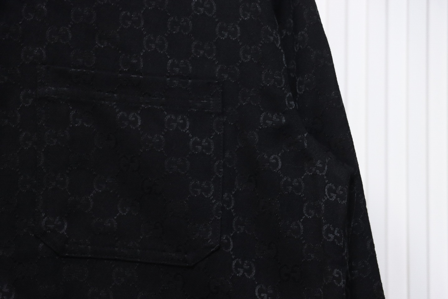 Gucci Double G All Over Print Multi-Pocket Lapel Jacket Black