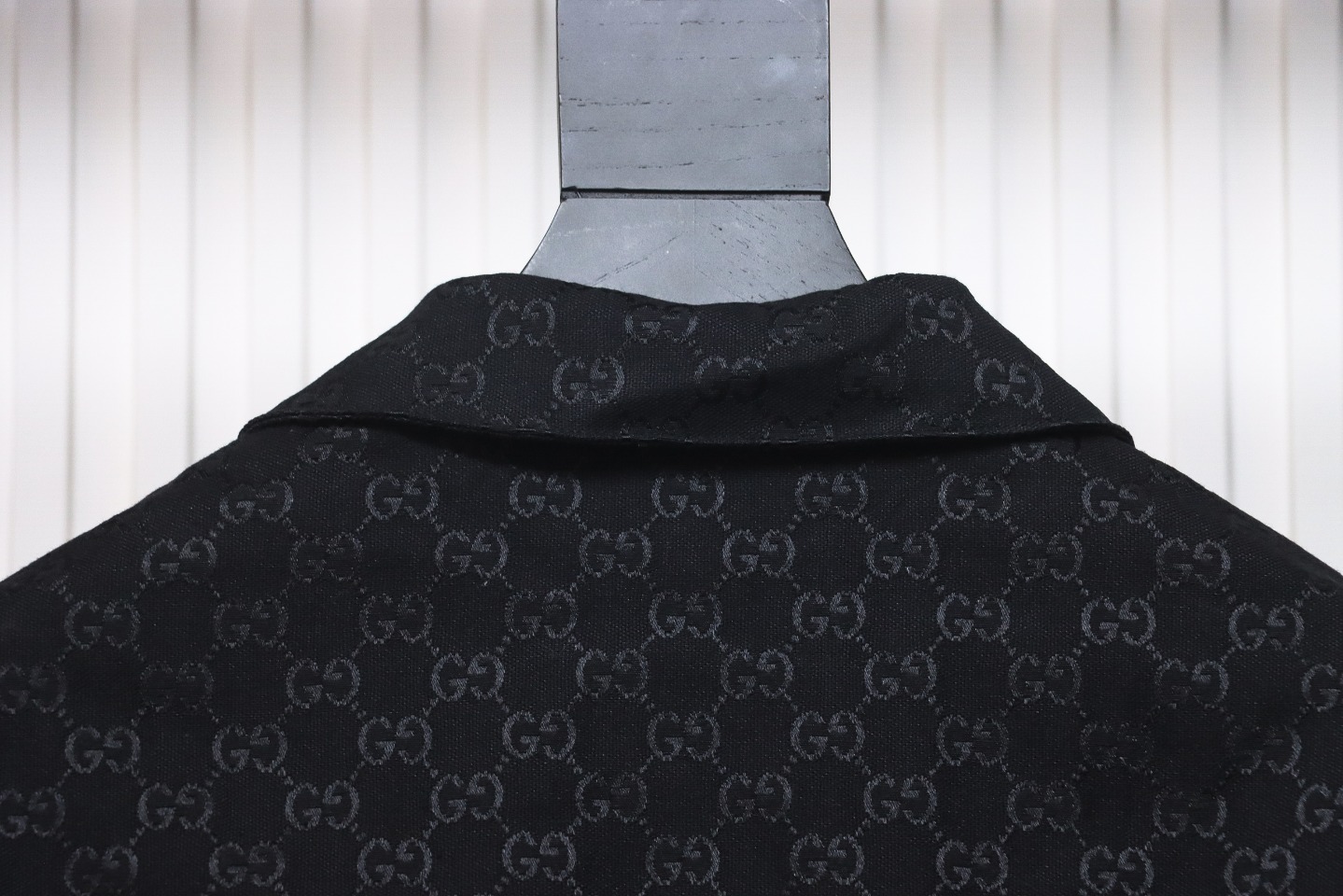 Gucci Double G All Over Print Multi-Pocket Lapel Jacket Black