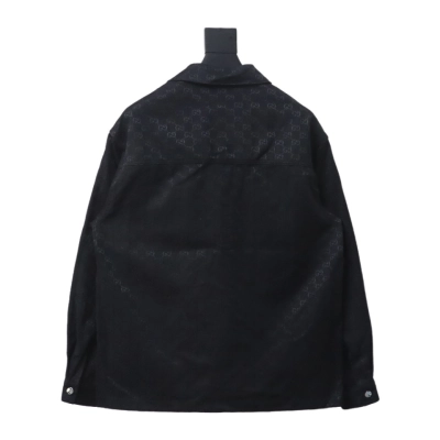 Gucci Double G All Over Print Multi-Pocket Lapel Jacket Black 02