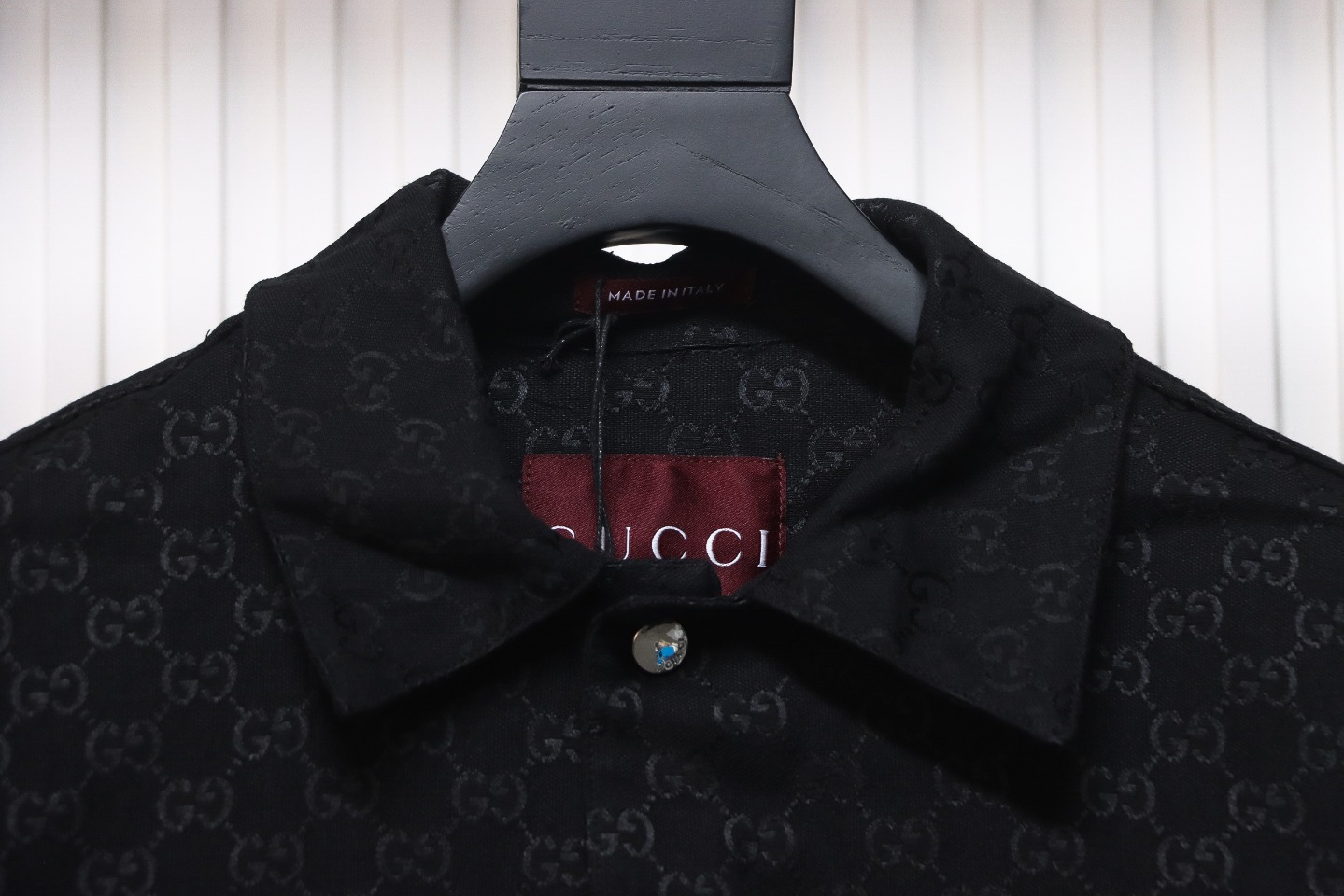 Gucci Double G All Over Print Multi-Pocket Lapel Jacket Black