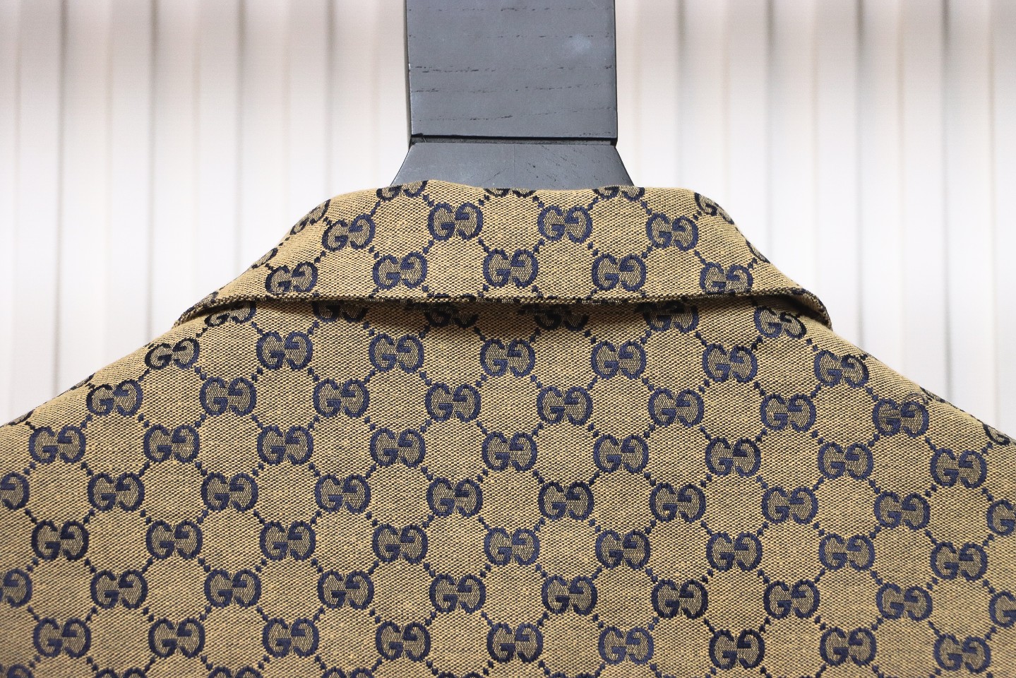 Gucci Double G All Over Print Multi-Pocket Lapel Jacket Brown