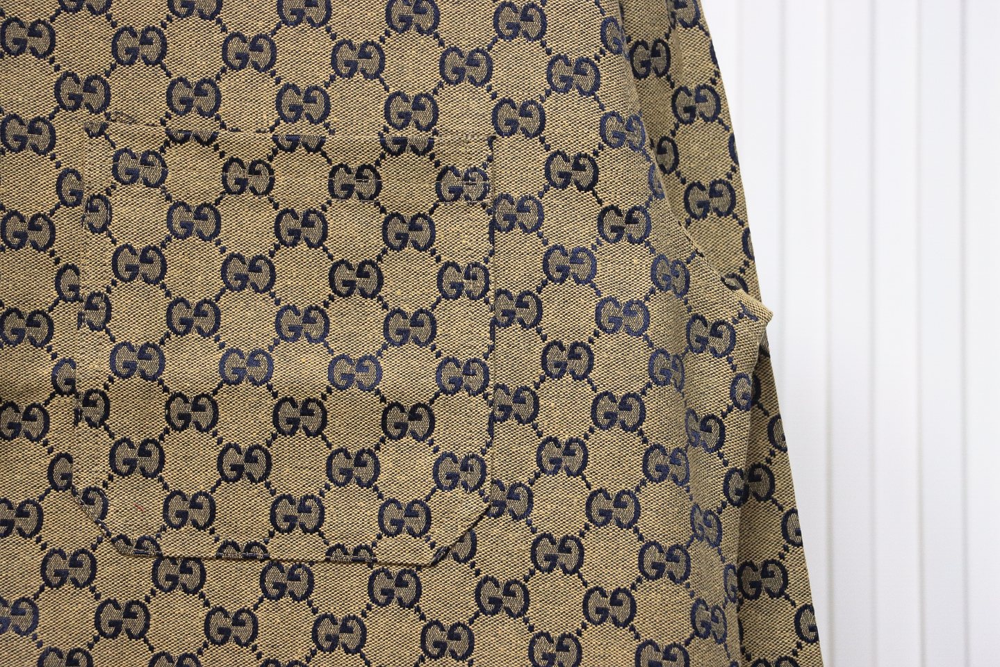 Gucci Double G All Over Print Multi-Pocket Lapel Jacket Brown