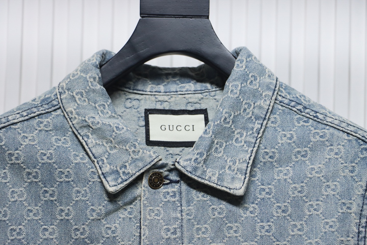 Gucci Double G Jacquard Denim Jacket