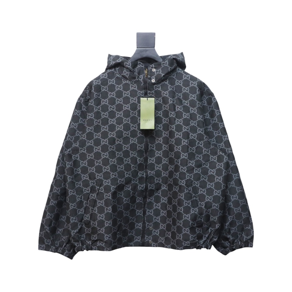 Gucci Double G Webbing Print Reversible Jacket