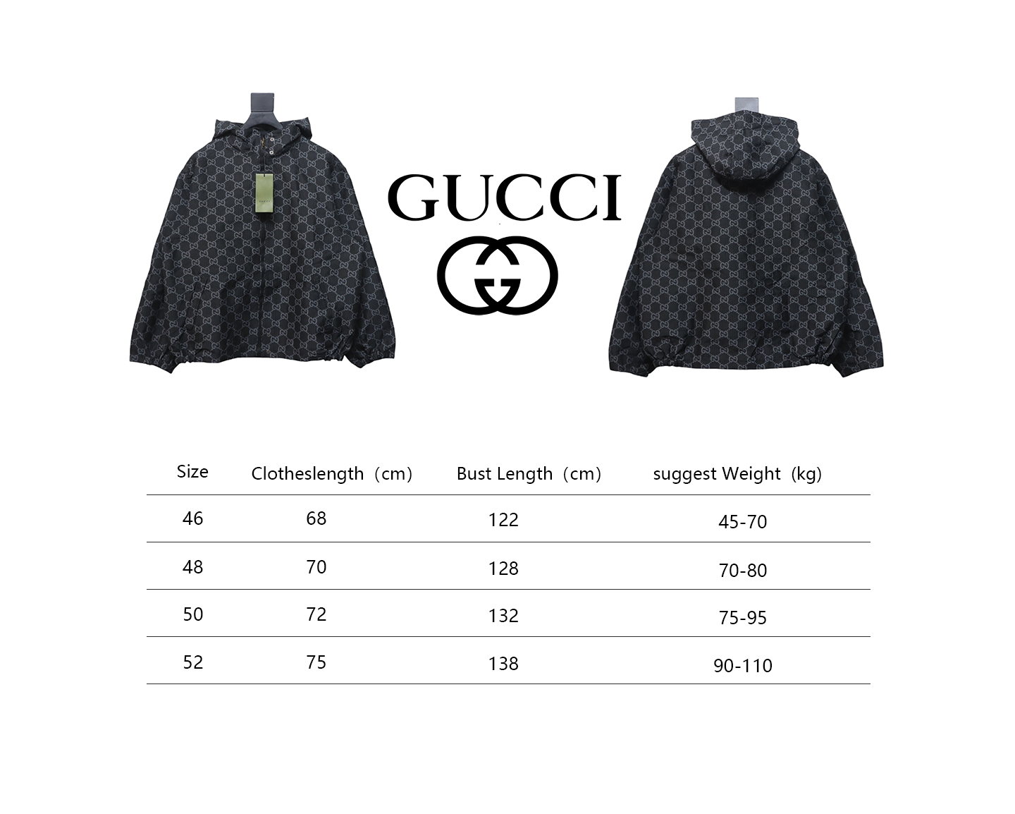 Gucci Double G Webbing Print Reversible Jacket