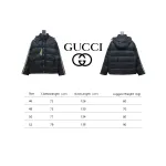 Gucci Full-Print Dark Pattern Jacquard Red And Green Ribbon Down Jacket