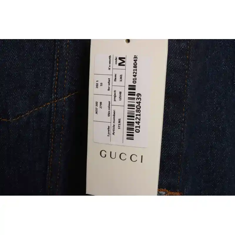 Gucci Interlocking G Embossed Denim Jacket