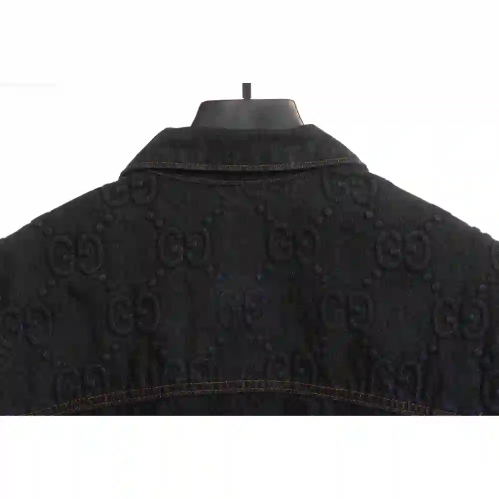 Gucci Interlocking G Embossed Denim Jacket