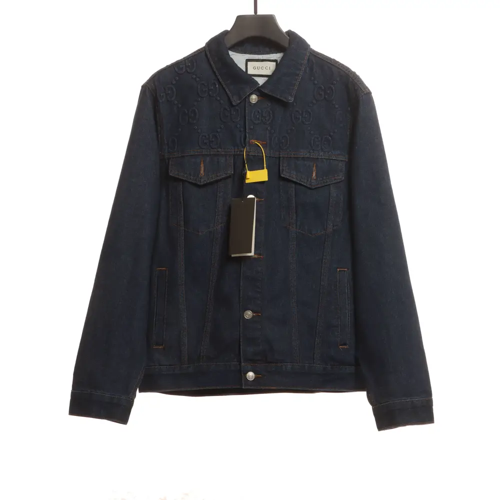 Gucci Interlocking G Embossed Denim Jacket