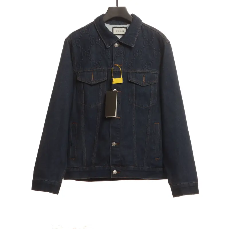 Gucci Interlocking G Embossed Denim Jacket
