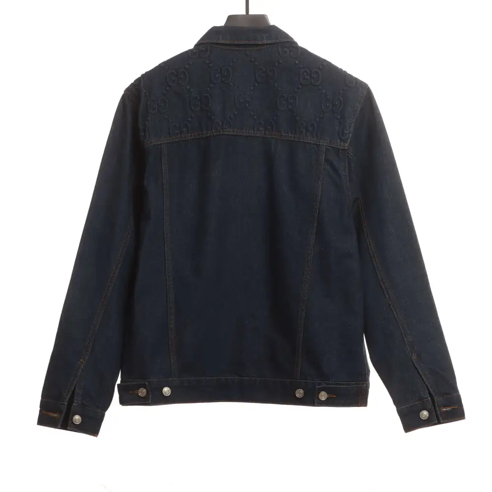Gucci Interlocking G Embossed Denim Jacket