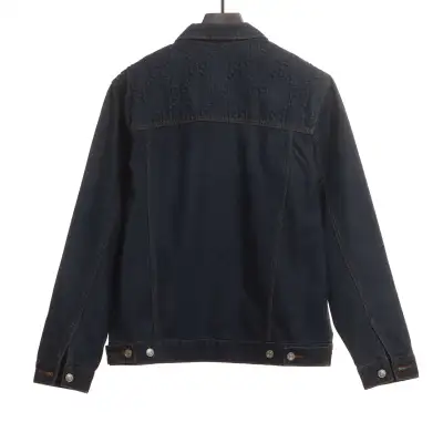 Gucci Interlocking G Embossed Denim Jacket 02