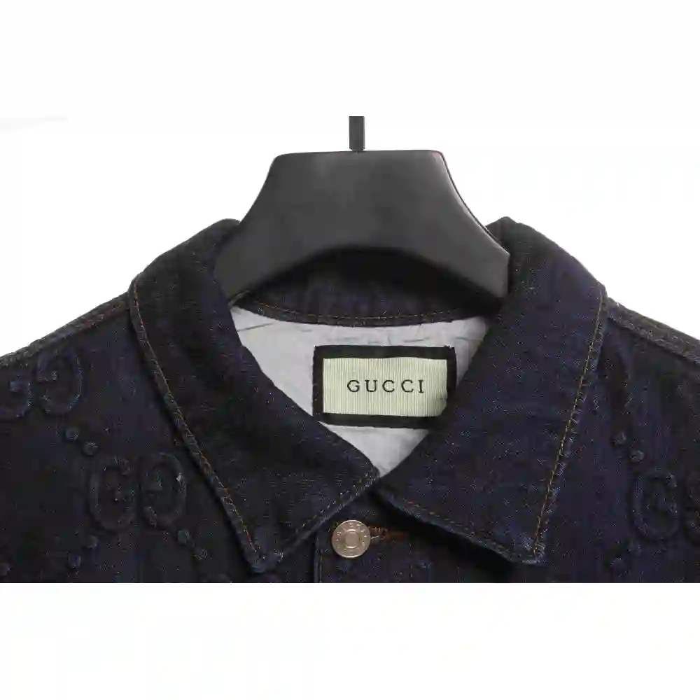 Gucci Interlocking G Embossed Denim Jacket