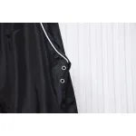 Gucci Line Design Zipper Pocket Hooded Windbreaker Jacket Black