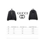 Gucci Line Design Zipper Pocket Hooded Windbreaker Jacket Black