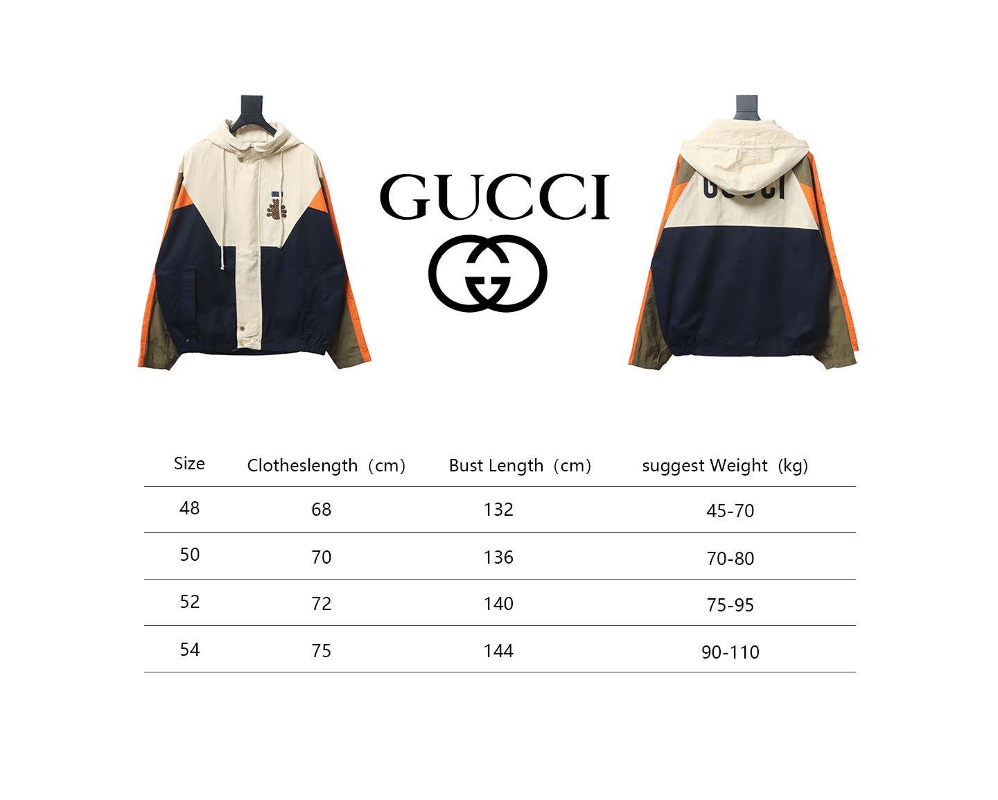 Gucci Pineapple Embroidery Zipper Pocket Hooded Jacket