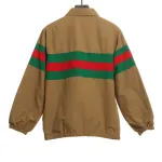 Gucci Red And Green Webbing Zipper Jacket