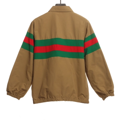 Gucci Red And Green Webbing Zipper Jacket 02