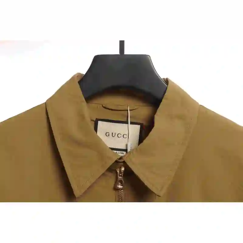 Gucci Red And Green Webbing Zipper Jacket