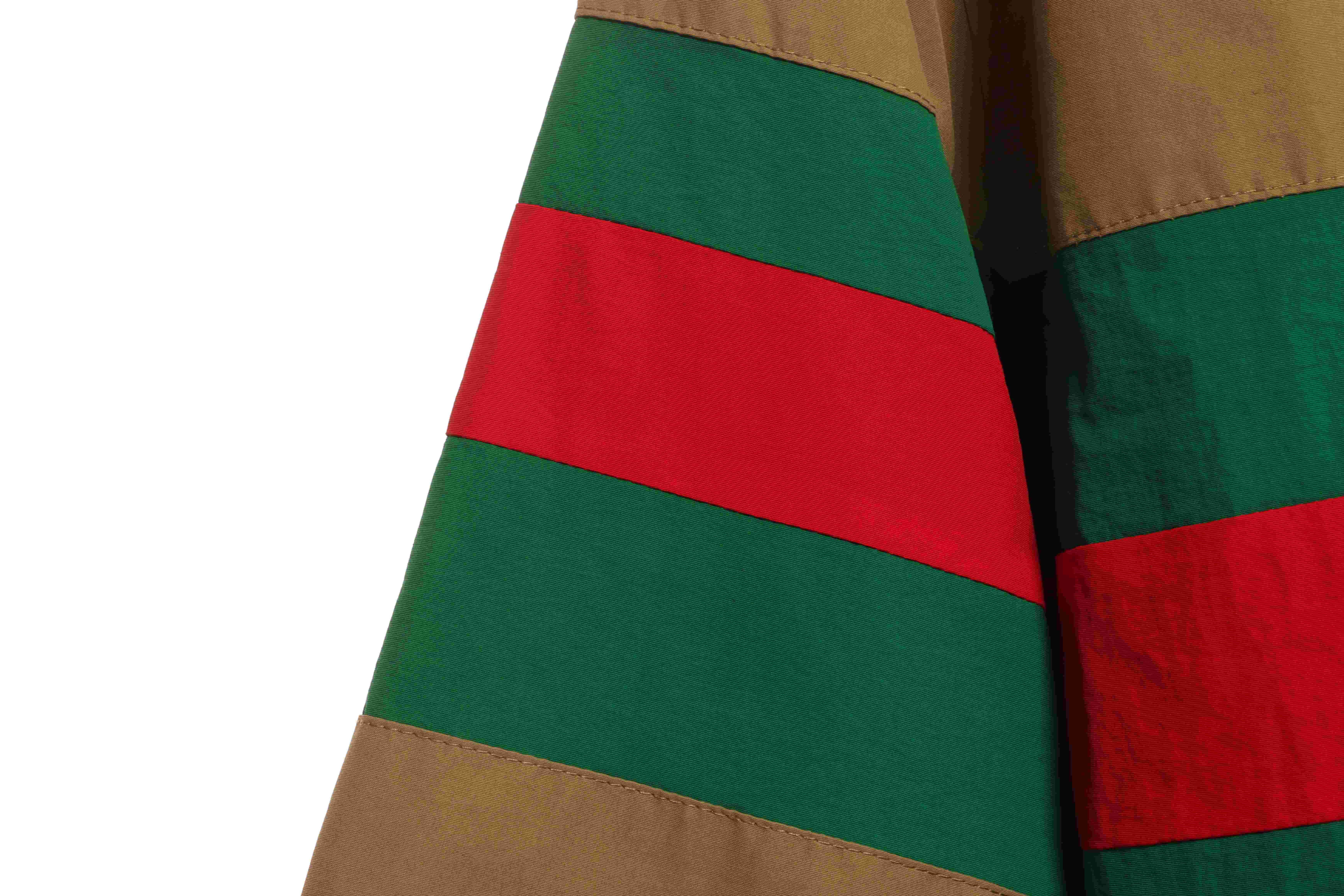 Gucci Red And Green Webbing Zipper Jacket